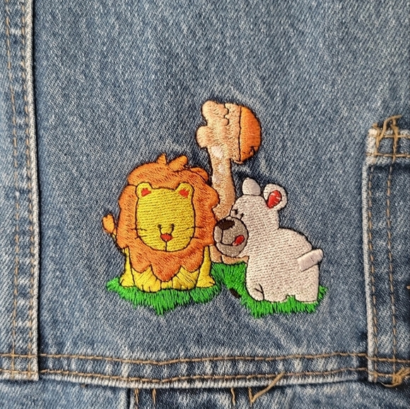 Vntg Viridiana Farm Bib Denim Overall Blue Size YOUTH Size 16 Adult XS-S? - Picture 4 of 13